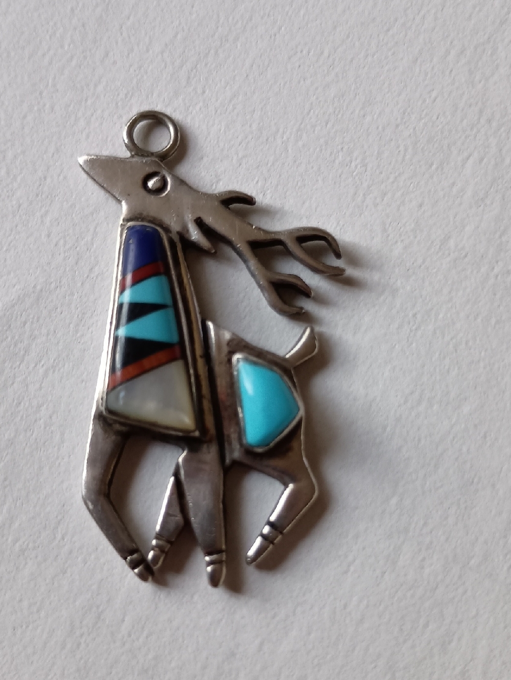 Sterling Turquoise Leaping Deer Rare Collectable Rock Critters Collection Vintag